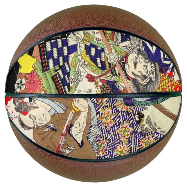 Oriental japanese ukiyo-e samurai portraits art basketball (Front)