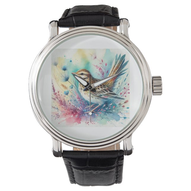 oriental lark 260924AREF124 - Watercolor Watch (Front)