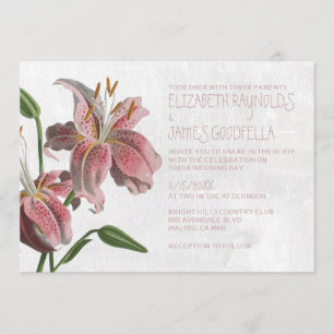 Oriental Lily Wedding Invitations