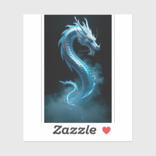 Oriental Liquid Chrome Dragon Blue Steel Modern Ar