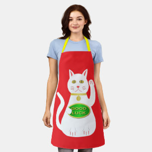 Oriental Lucky Cat Apron