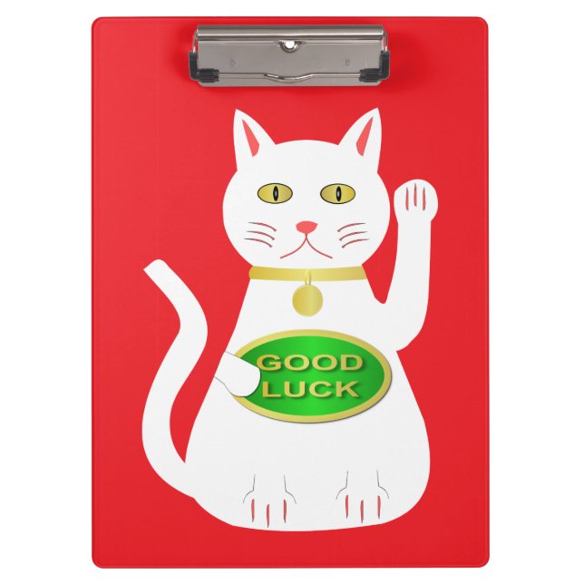 Oriental Lucky Cat Clipboard (Front)