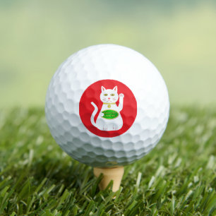 Oriental Lucky Cat Golf Balls