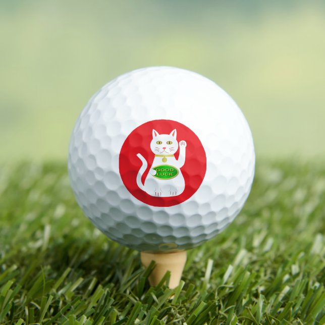 Oriental Lucky Cat Golf Balls (Insitu Tee)