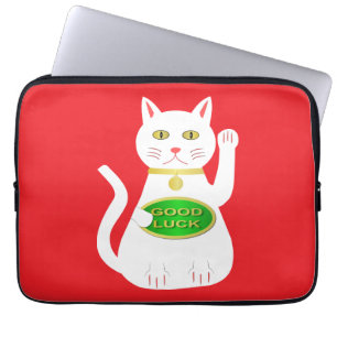 Oriental Lucky Cat Laptop Sleeve