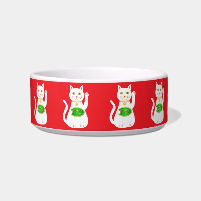 Oriental Lucky Cat Patterned Bowl (Front)