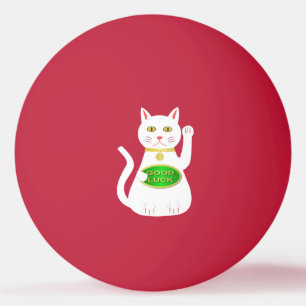 Oriental Lucky Cat Ping Pong Ball