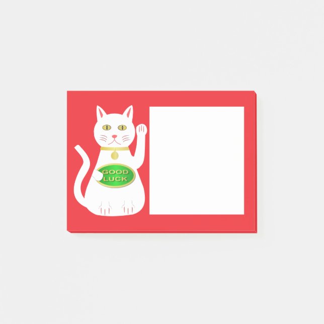 Oriental Lucky Cat Post-it Notes (Front)