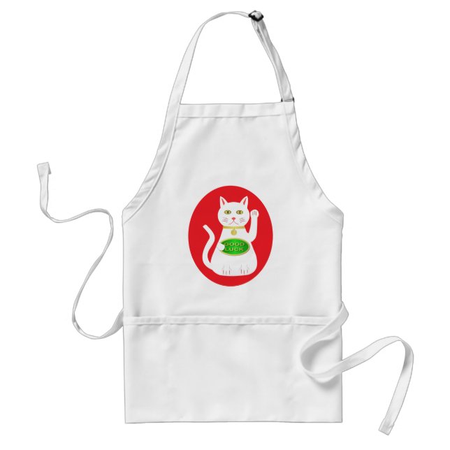Oriental Lucky Cat Standard Apron (Front)