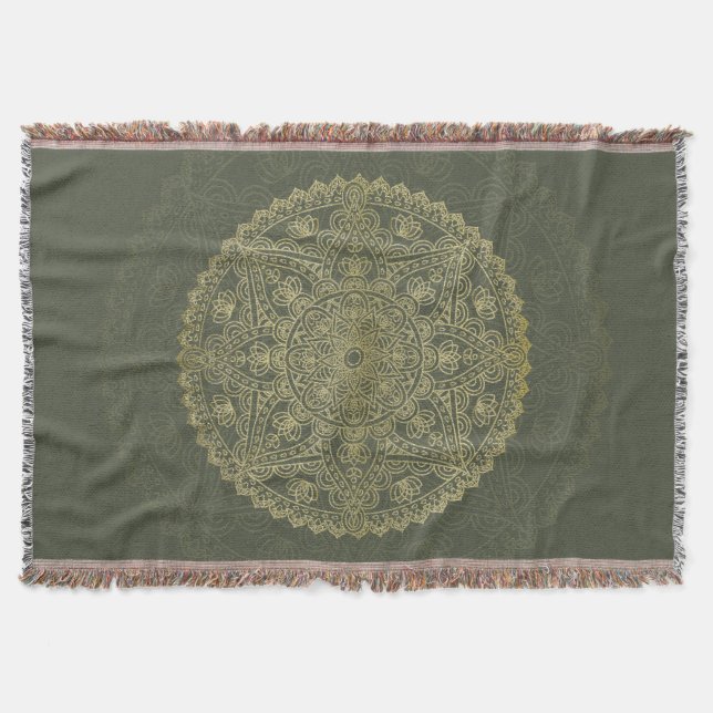 Oriental Mandal -Throw Blanket (Front)