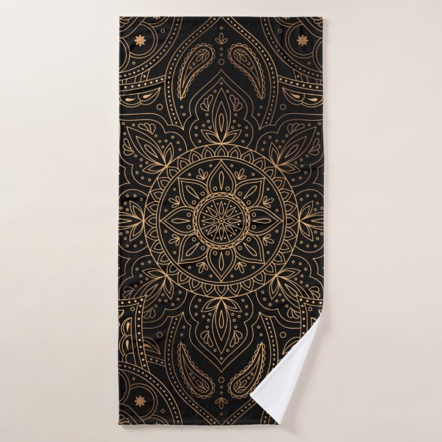 Oriental mandala royal seamless pattern bath towel (Bath Towel)