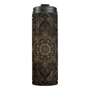 Oriental mandala royal seamless pattern thermal tumbler
