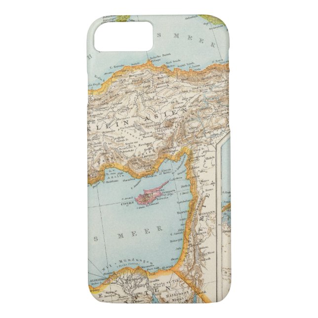 Oriental Mediterranean Map Case-Mate iPhone Case (Back)