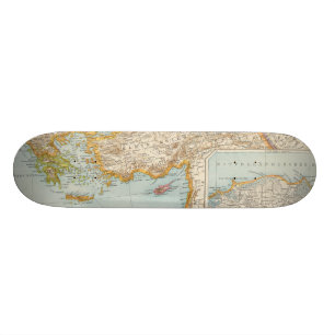 Oriental Mediterranean Map Skateboard