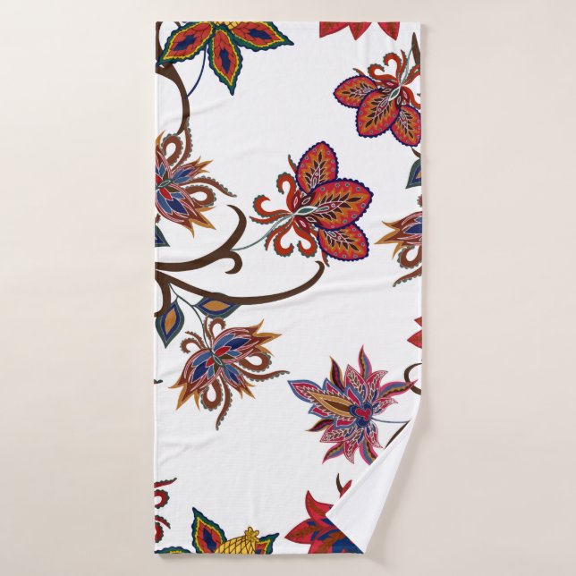 Oriental motives. Seamless pattern with beautiful  Bath Towel (Bath Towel)
