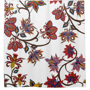 Oriental motives. Seamless pattern with beautiful Shower Curtain
