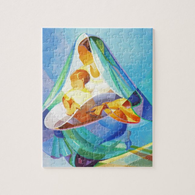 Oriental nativity scene, Mary, Jesus Jigsaw Puzzle (Vertical)