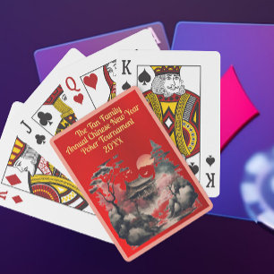Oriental Pagoda Chinese New Year Playing Cards