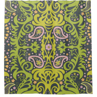 Oriental paisley ornament; decorative seamless flo shower curtain