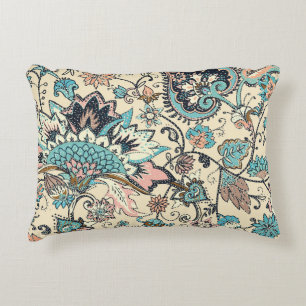 Oriental Paisley: Stylised Textile Elegance. Decorative Cushion