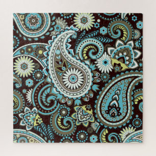 Oriental Paisley Vintage Seamless Pattern Jigsaw Puzzle