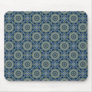 Oriental Pattern Blue Mouse Mat
