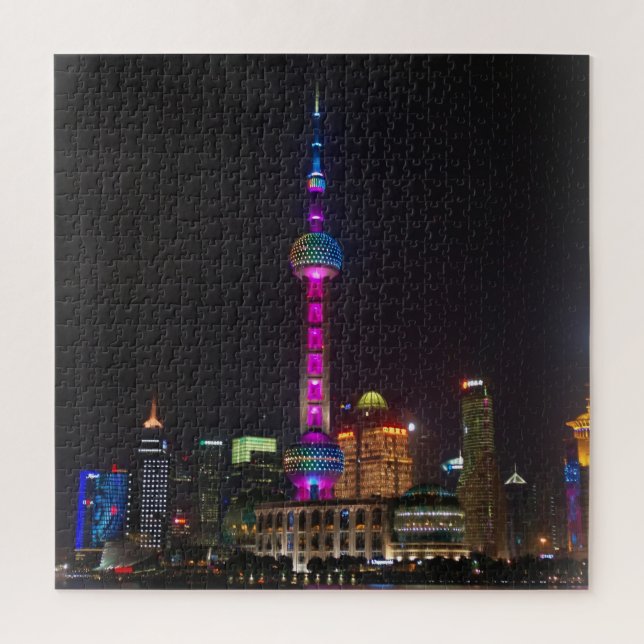 Oriental Pearl Tower - Shanghai - 20x20 - 676 pcs Jigsaw Puzzle (Vertical)