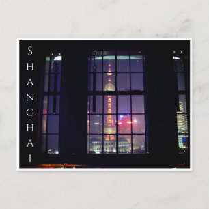 oriental pearl window view postcard