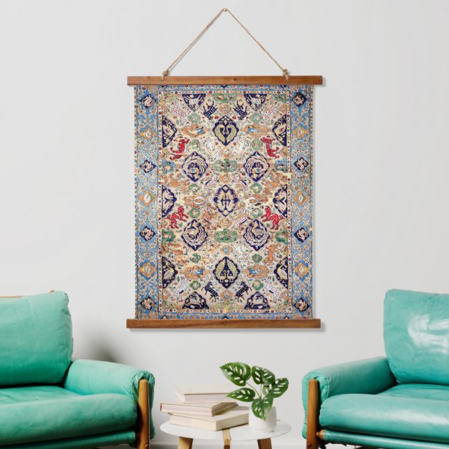 Oriental Persian Antique Print Hanging Tapestry (Living Room)