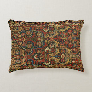 Oriental Persian Carpet with Floral Motifs Decorative Cushion
