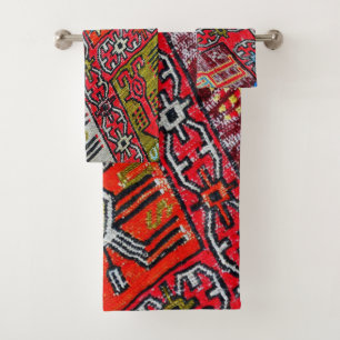 Oriental Persian Pattern, Carpet Bath Towel Set