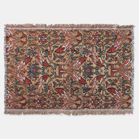 Oriental Persian Pattern Throw Blanket | Zazzle.co.uk