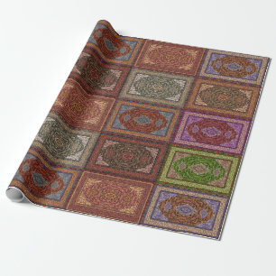 Oriental Persian Rug Pattern Wrapping Paper