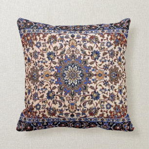 Oriental Persian Turkish Blue Rug Carpet Cushion