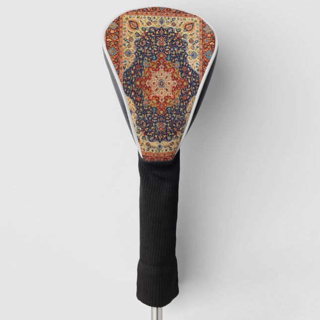 Oriental  Persian Turkish Carpet Pattern Golf Head Cover (Front)