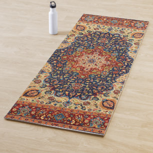 Oriental Persian Turkish Carpet Pattern Yoga Mat