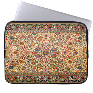 Oriental Persian Turkish Carpet Rug Floral Laptop Sleeve