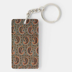 Oriental Persian , Turkish Paisley Pattern,Carpet Key Ring