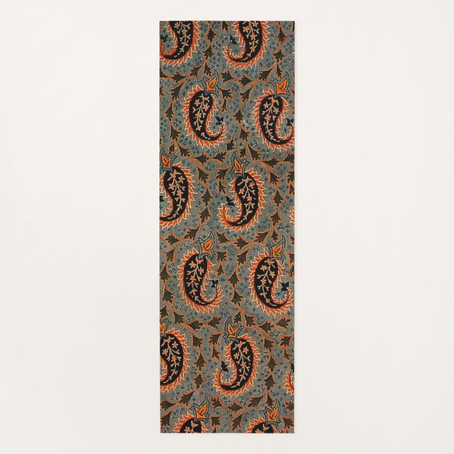 Oriental Persian , Turkish Paisley Pattern Yoga Mat (Front)