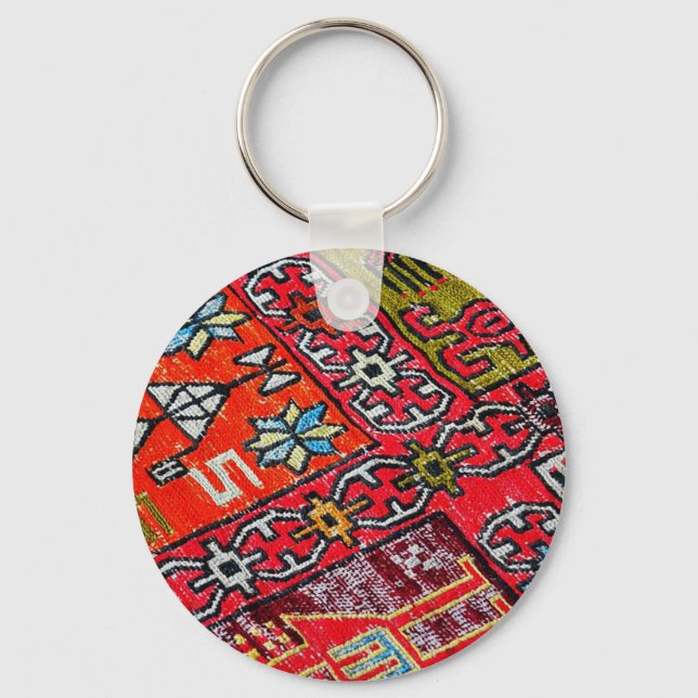 Oriental Persian , Turkish Pattern, Carpet Key Ring (Front)