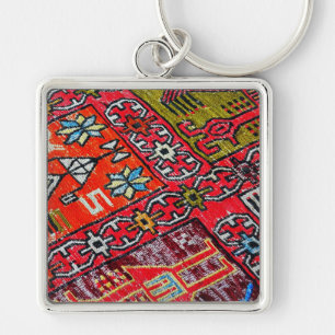 Oriental Persian , Turkish Pattern, Carpet Key Ring
