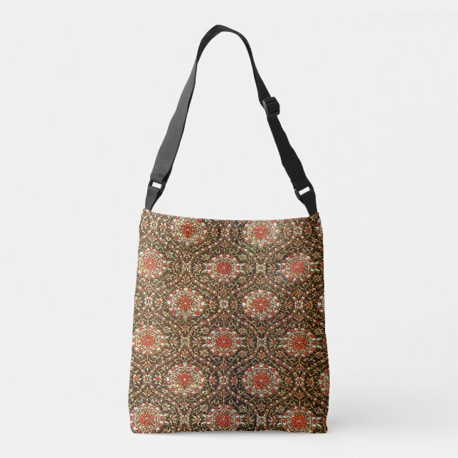 Oriental Persian , Turkish Pattern Crossbody Bag (Back)