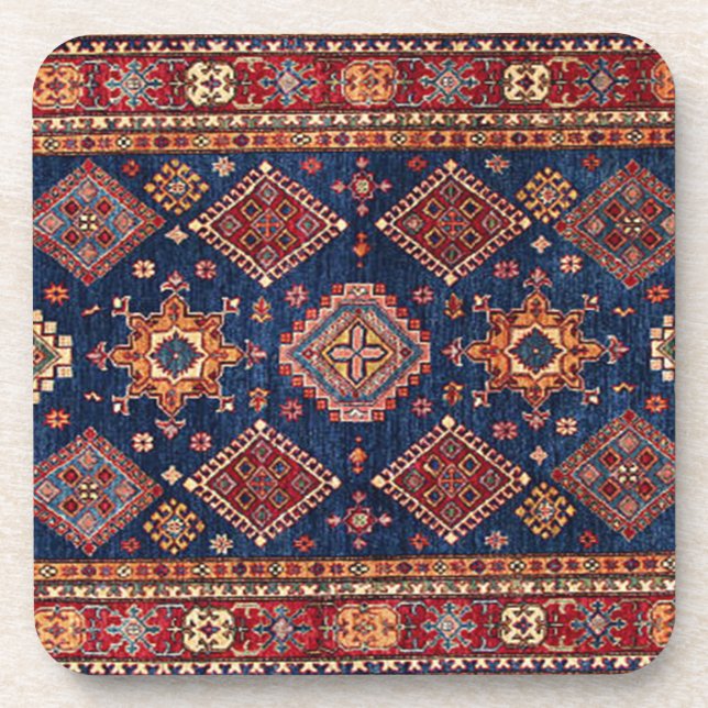 Oriental Persian Turkish Rug Pattern Coaster (Front)