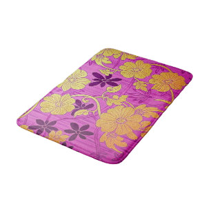 ORIENTAL Pink Golden Pattern - Bath Mat Rug