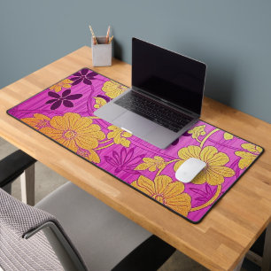 ORIENTAL Pink Golden Pattern - Deskmat, Mouse Pad
