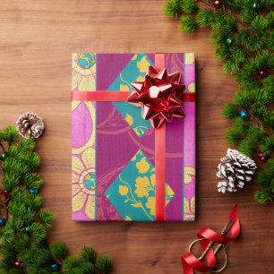 ORIENTAL Pink Turquoise - Wrapping Paper