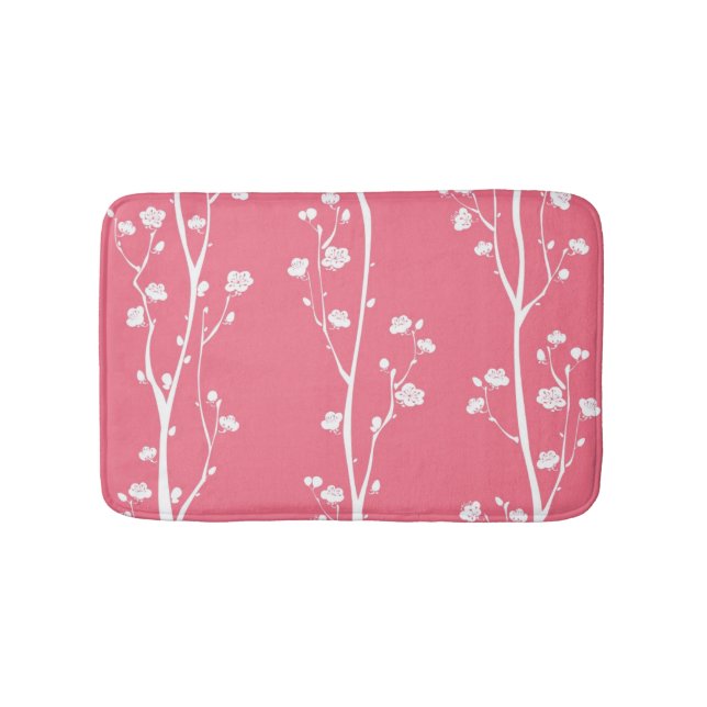 Oriental plum blossom pattern bath mat (Front)