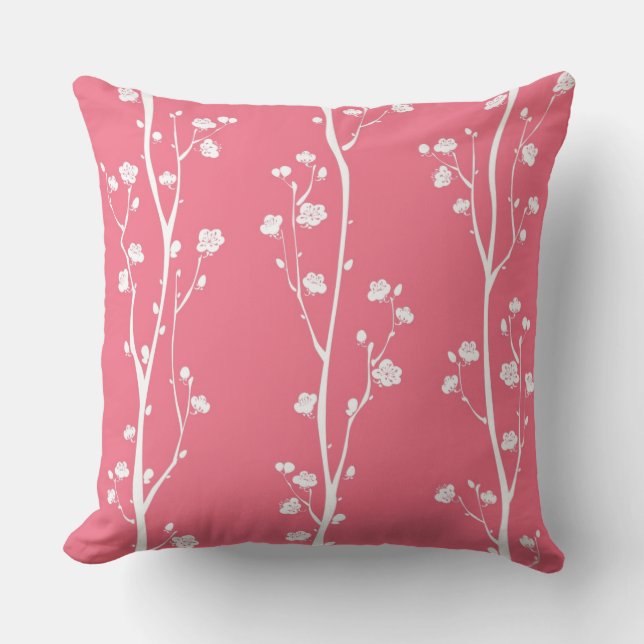 Oriental plum blossom pattern cushion (Front)