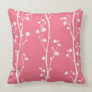 Oriental plum blossom pattern cushion