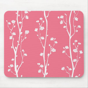 Oriental plum blossom pattern mouse mat